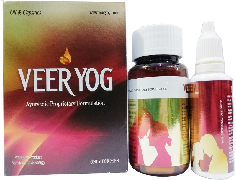 veer yog Ayurveda & Organic Products for men (OIL+CAPSULES) Lubricant(550 mg)