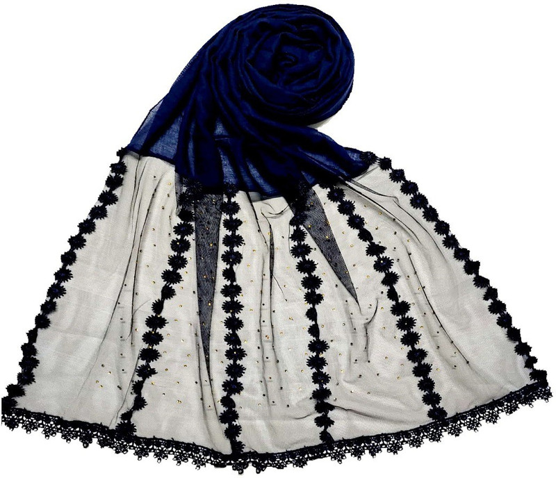 mean zoom Solid Cotton Blend Girls Stole