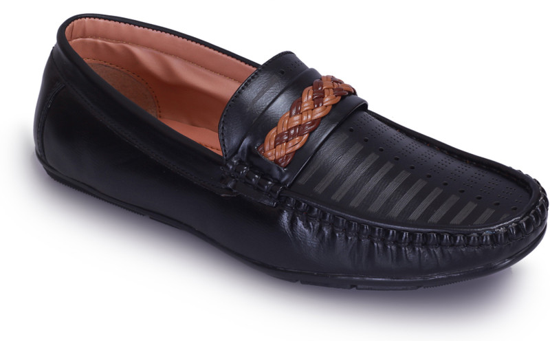 wild mark Loafers For Men(Black)
