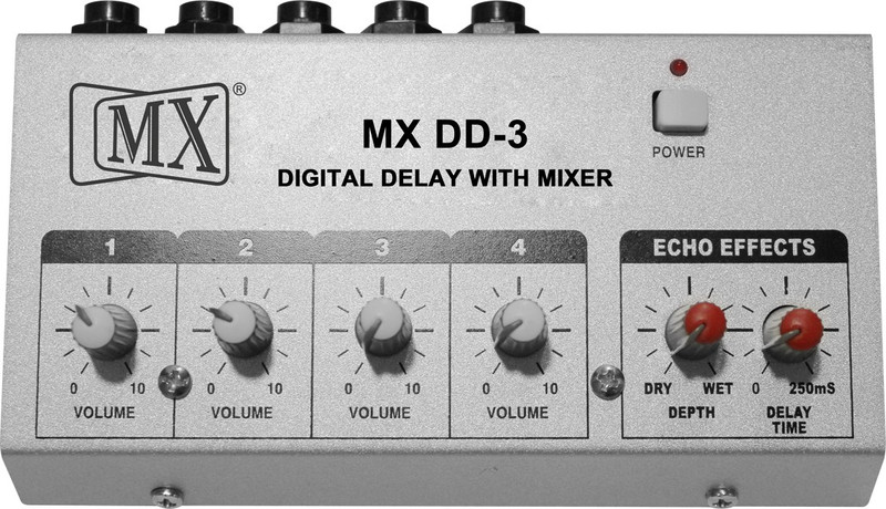 MX Digital delay EFX processor with Echo and 4 Channel Mixer Analog Sound Mixer