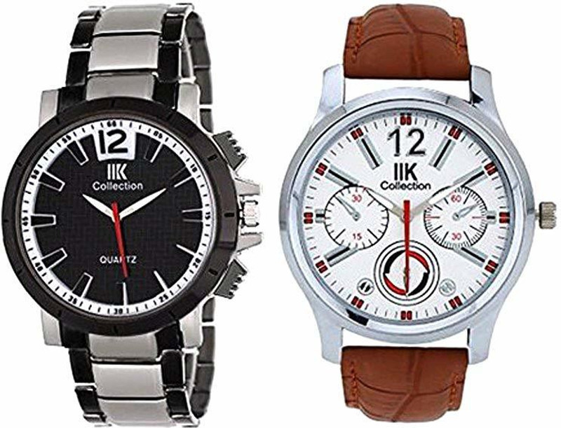 IIK Collection Combo (046M-507M) Premium Round Shaped Analog Watch - For Men