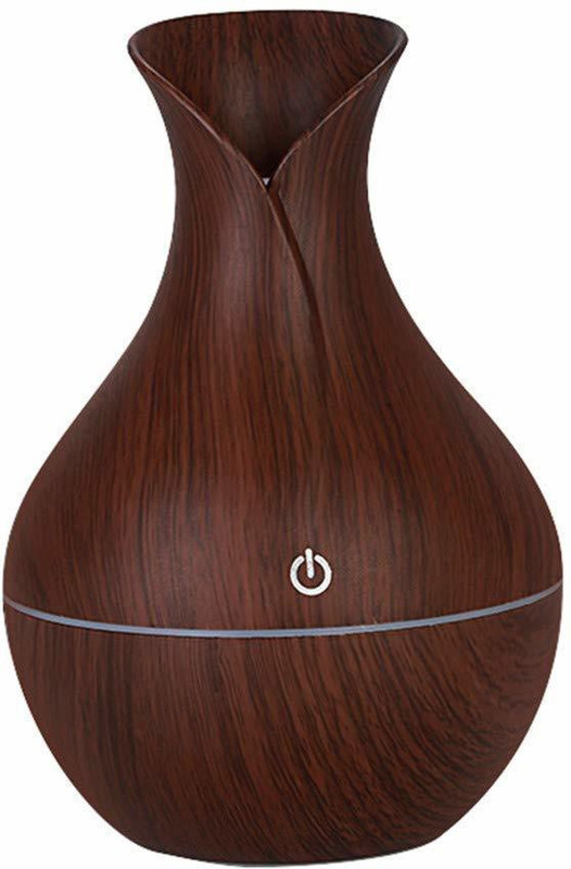Auslese 7 Color LED Ultrasonic Air Aromatherapy Humidifier Essential Oil Diffuser Dark Brown Room Air Purifier(Multicolor)
