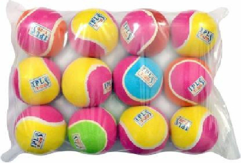 komet Pack of 12 tennis multicolor Tennis Ball (Pack of 12, Multicolor) Tennis Ball(Pack of 12, Multicolor)