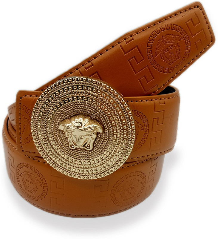 leather style store Men Casual, Party, Formal, Evening Tan Genuine Leather Belt