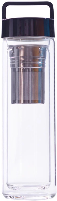 dtox bottle Infuser Glass Bottle 450 ml Bottle(Pack of 1, White)