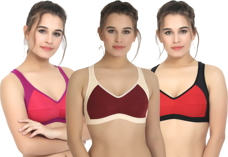 kabua byKabua Women Sports Non Padded Bra(Multicolor)