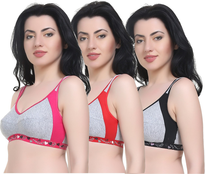 kabua byKabua Women Full Coverage Non Padded Bra(Multicolor)