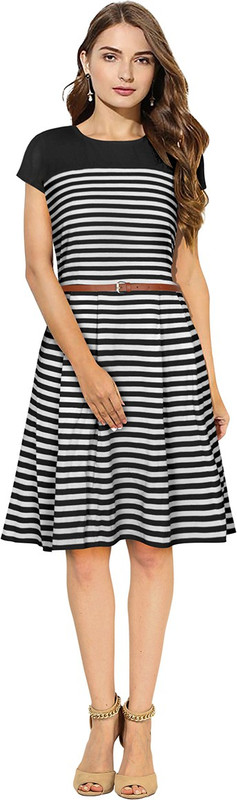 stylee Women Skater Black Dress