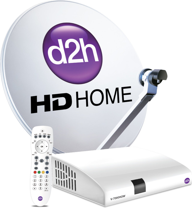 d2h HD Box + RF Remote with 1 month Platinum HD pack Marathi