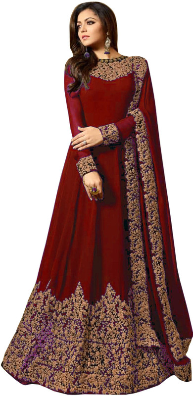 aadhiya impex Cotton Embroidered Salwar Suit Material(Unstitched)