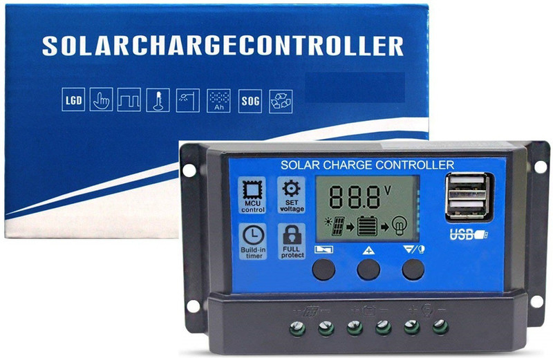Buy Techtest LCD Solar Charge Controller 30A , 12V /24V Pwm , Solar