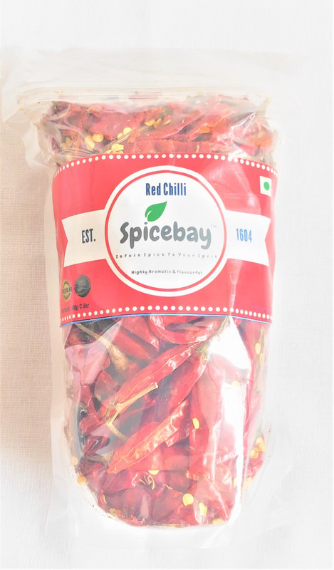 spicebay Whole Dry Red Chilli Hot (Tikha Lal Mirch) -1Kg(10 Pack of 100G)(10 x 0.1 kg)