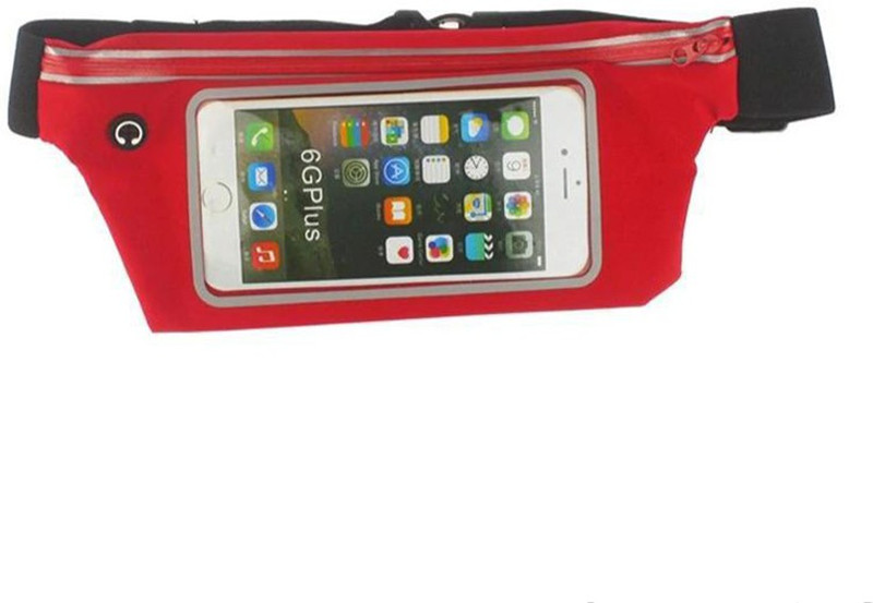 fokat Unisex Slim Waist Pouch/Waist Bag For Gym/Running/Cycling waist pouch(Red)
