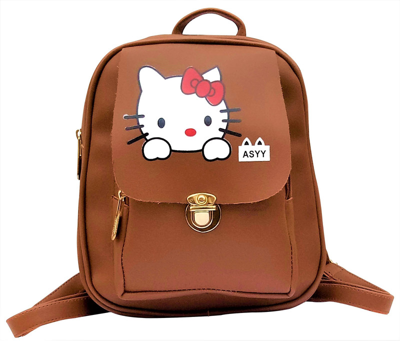 rita fashion Mini casual & stylish backpack for girls 1 L Backpack(Brown)