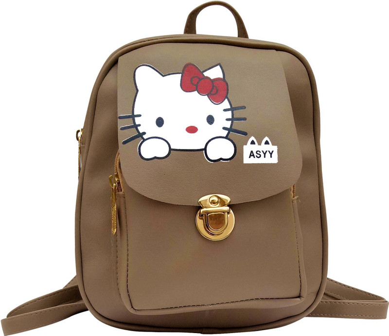 rita fashion Mini casual & stylish backpack for girls 1 L Backpack(Beige)