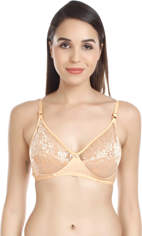 indiandeal Power Net Women, Girls Cage Bra Non Padded Bra(Brown)