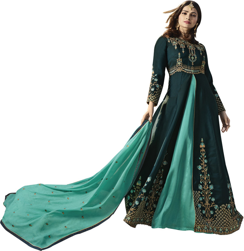aadhiya impex Silk Embroidered Salwar Suit Material(Unstitched)