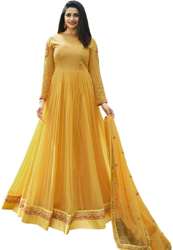 aadhiya impex Nylon Embroidered Salwar Suit Material(Semi Stitched)