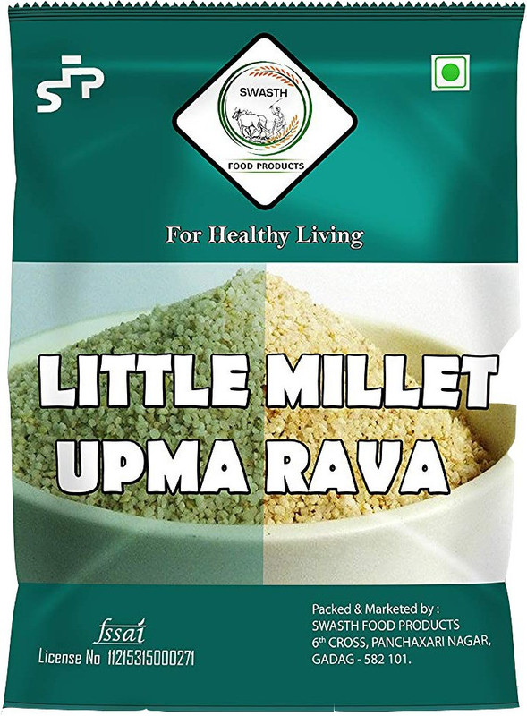 swasth Organic Kodo Millet 01 KG (Varagu, Arka/Haraka) Little Millet(500 g)