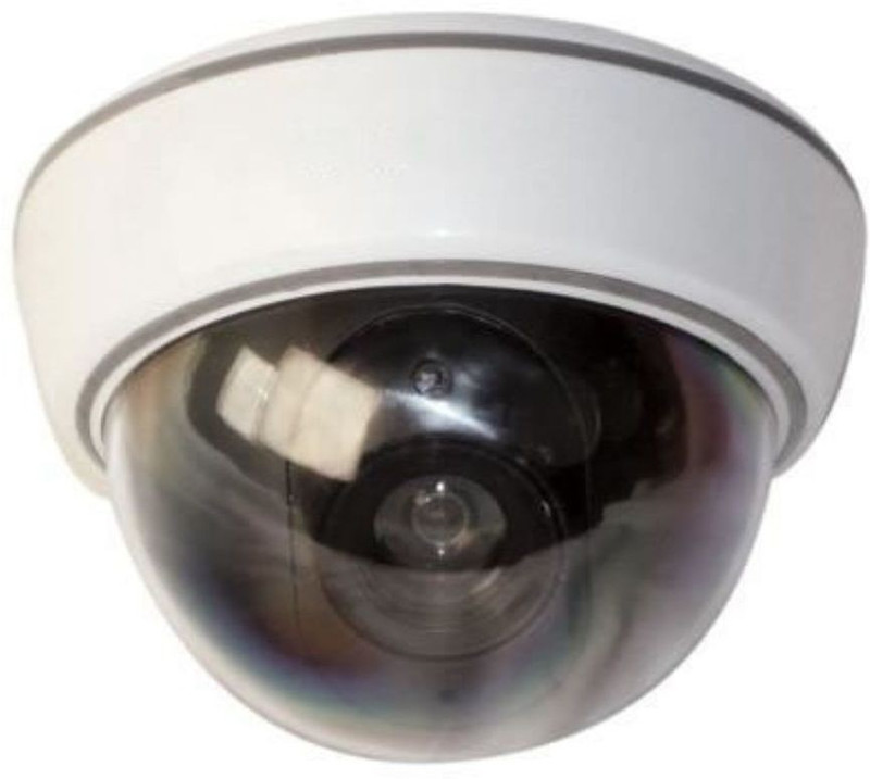 fayby Fake Dummy Security Camera Simulated CCTV Dome Cameras with Red Led Light (White) Security Camera(500 GB, 4 Channel)