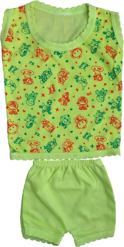 baby sikha Baby Boys & Baby Girls Casual T-shirt Pant(Green)