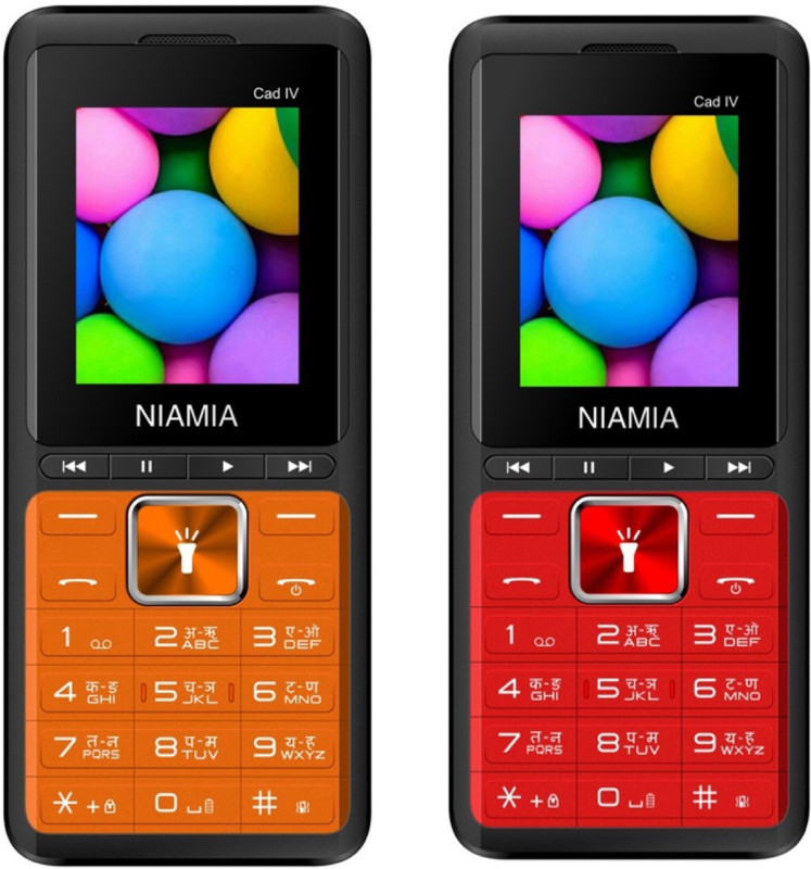 Niamia Cad IV Combo of Two Mobiles(Red, Orange)