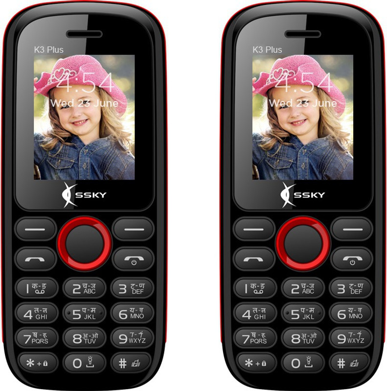 Ssky K3 Plus Combo of Two Mobiles(Black&Red$$Black&Red) Ssky K3 Plus Combo of Two Mobiles(Black&Red$$Black&Red)