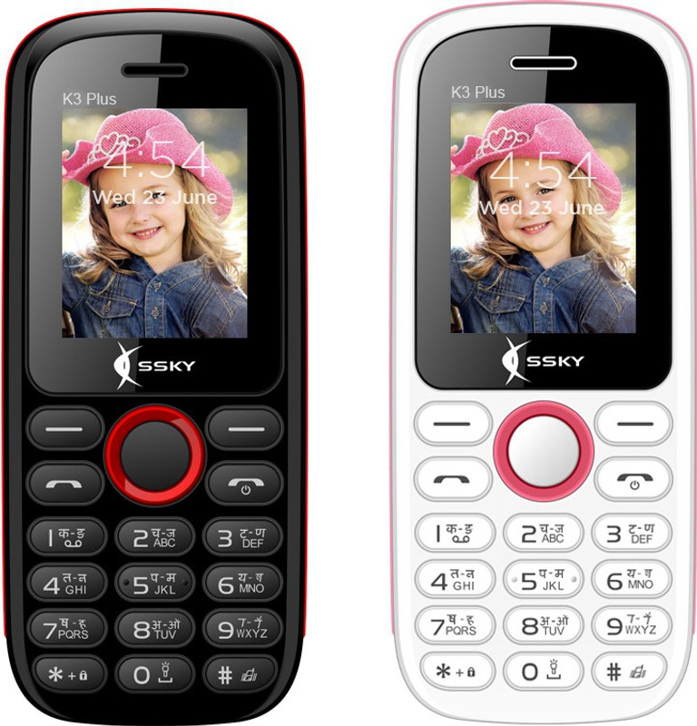 Ssky K3 Plus Combo of Two Mobiles(Black&Red$$White&Pink) Ssky K3 Plus Combo of Two Mobiles(Black&Red$$White&Pink)