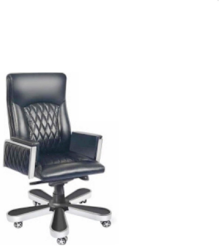 furniture bazaar Leather Office Arm Chair(Black)