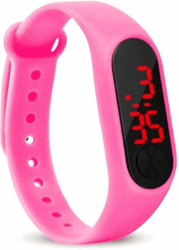 jai malhar enterprise Black Colour Silicone Digital LED Bracelet Band Wrist Watch RES-L-RED Digital Watch  - For Boys & Girls