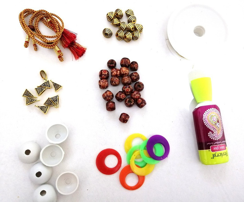 diva Jewellery making kit of jhumka making with storage box.