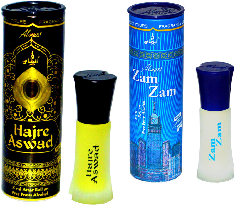 Almas HAJRE ASWAD and ZAM ZAM UAE fascinating fragrance pocket Floral Attar(Floral)