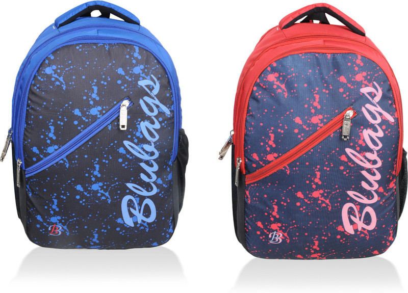 blubags STYLISH Super 36 Liters Casual Backpack for Unisex (2) Waterproof School Bag(Red, Blue, 36 L)