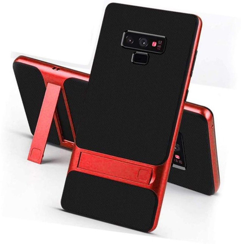 Mobikcity Back Cover for Samsung Galaxy Note 9 Armor Silicone Bracket Dual Hybrid KickStand Case (Red)(Red, Shock Proof, Silicon)