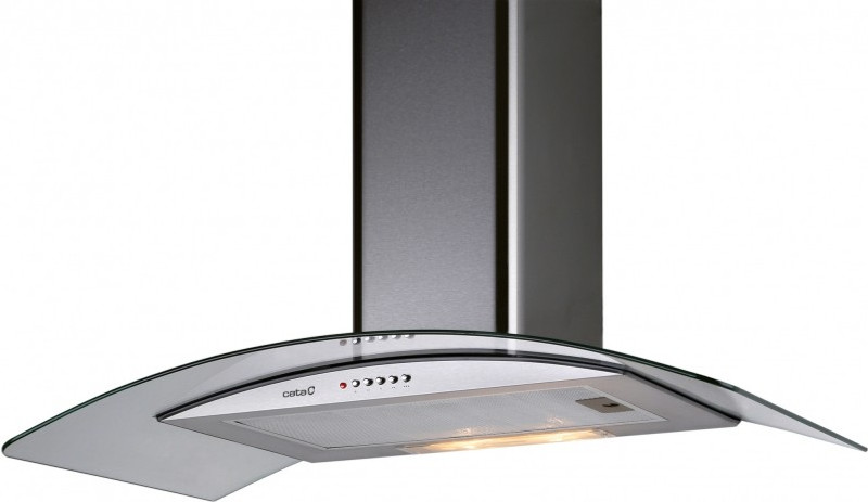 Cata C-GLASS 90 CM Wall Mounted Chimney(STEEL 1150 CMH)