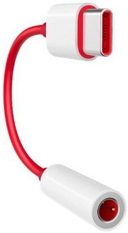caseguru Type C Male To 3.5mm Female Cable Converter Earphone Jack Aux Audio 0.5 m USB Type C Cable(Compatible with One Plus and All Mobiles with Type C Jack, Red, White)
