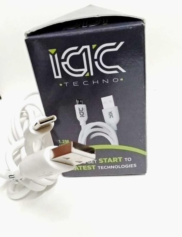iac techno IAC Type-c 1.2 m USB Type C Cable(Compatible with mobile, power bank, data transfer, White, Sync and Charge Cable)