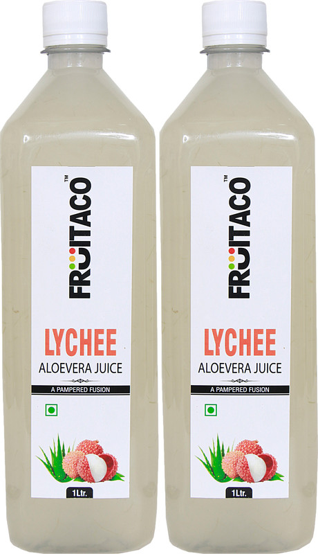 fruitaco Lychee Aloevera Juice Pack of 2(2 L)