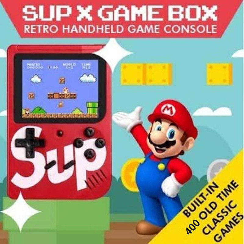 BUY SURETY Good Quality SUP Handheld Game Console,Digital Portable Video with 400 In 1, Snow Bros, Contra Series, Super Mario, Bomber Man, Spider Man, Adventure Island, SEGA, DR Mario, Ninja gaidan, Double Dragon, Chess(Multicolor)