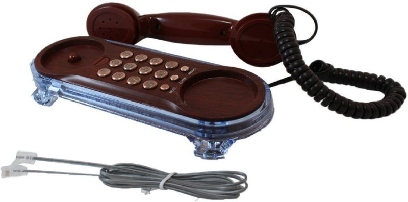 fayby LED Indication Corded Landline Telephone (Brown) Corded Landline Phone(Brown)