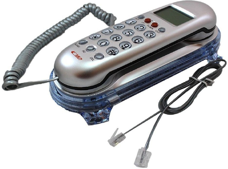 fayby Landline Caller ID Telephone Corded Landline Phone(Silver)