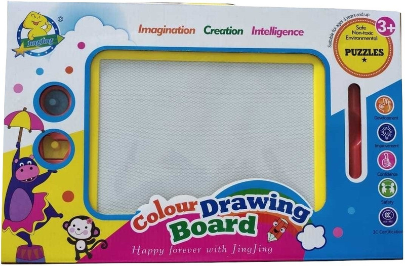 wish it bLUE Plastic Drawing Board kids educational playing toy for kids(Blue)