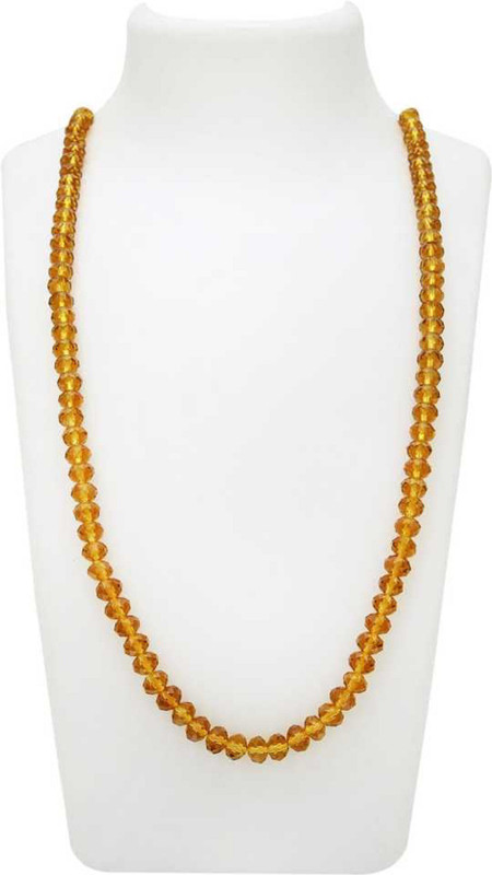 gulzar distributers yellow Ethnic Crystal Mala Crystal Glass Chain Glass Chain