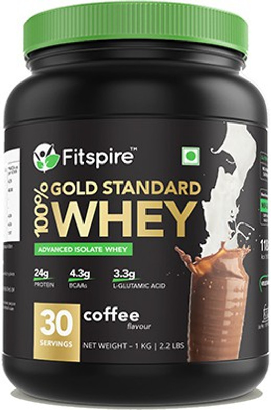 fitspire 100% Whey Protein Gold Standard Whey Protein(1 kg, Coffee)