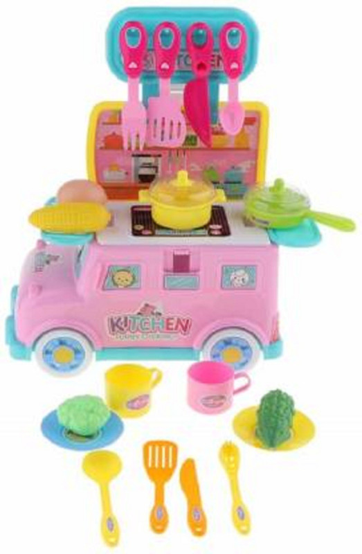 Azin Pretend Role Play Kitchen Bus Toy For Kids Boy And Girls