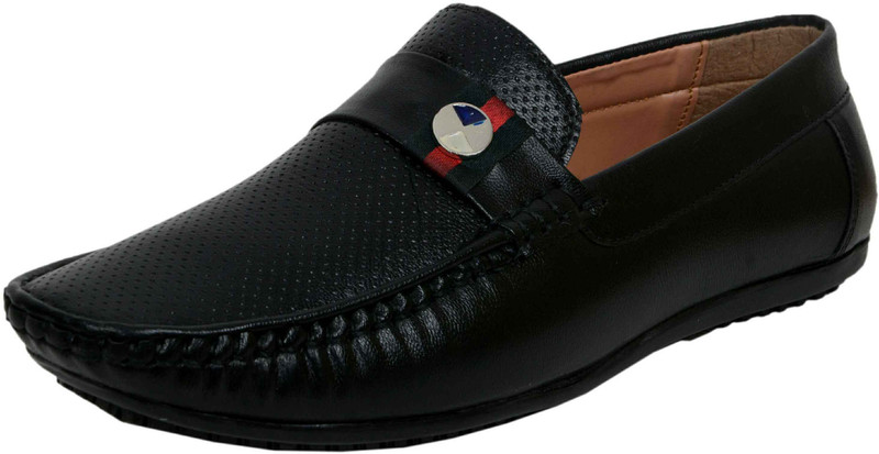 walk n awake Loafers For Men(Black)
