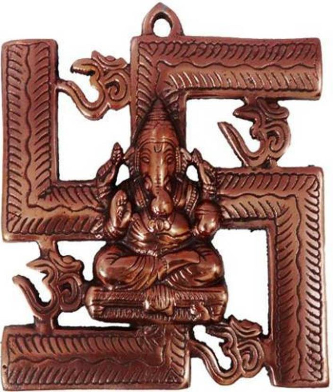 pk craft Hindu Lord Ganesh Lucky Feng Shui Home Decor Decorative Showpiece  -  18 cm(Metal Alloy)