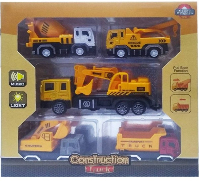 bluewale pull back construction truck vehicle(Yellow)
