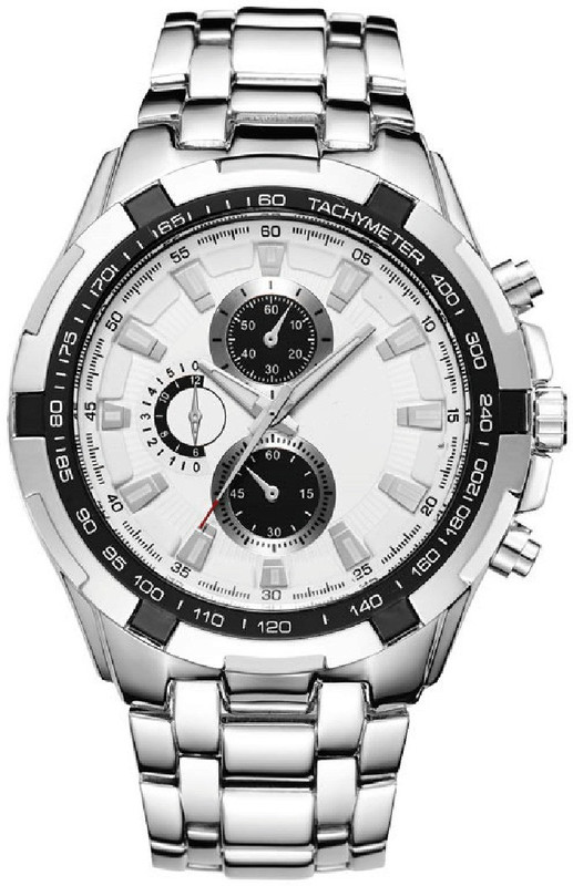 Styllent White Dail New Party Wedding Watch Black Dial White Bazzel Men s Watch 8082 WHITE Digital Watch For Men