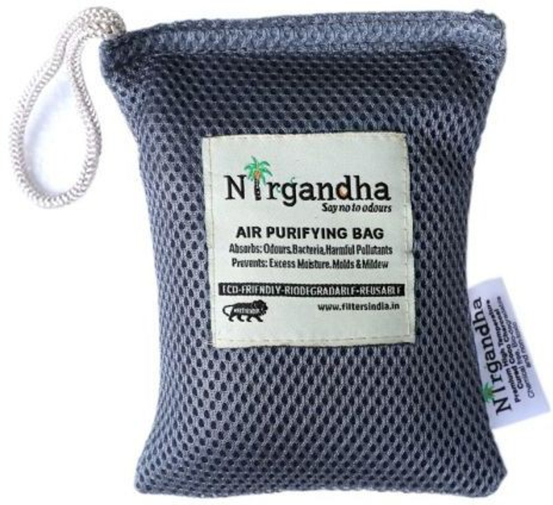 nirgandha Activated Charcoal Bag, Non Electric Air Purifier Deodorizer and Dehumidifier Portable Room Air Purifier(Grey)